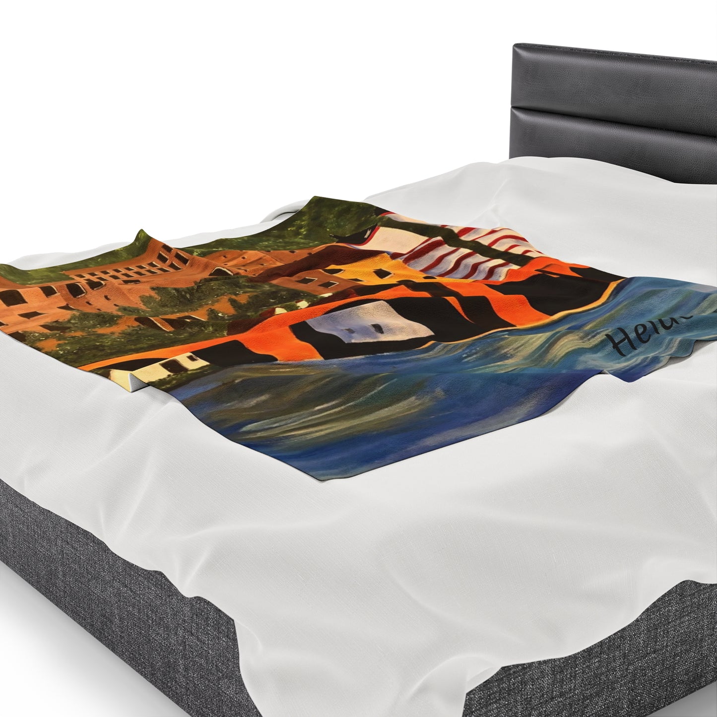 Heidelberg Germany Velveteen Plush Blanket