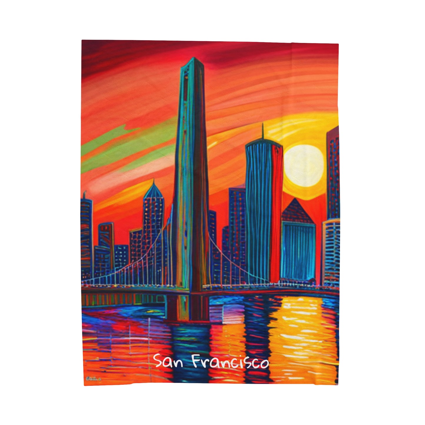 San Francisco Velveteen Plush Blanket