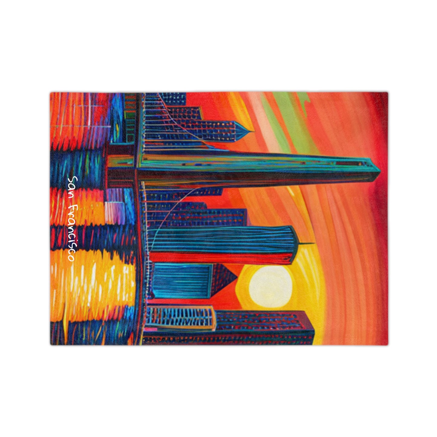 San Francisco Skyline Velveteen Minky Blanket