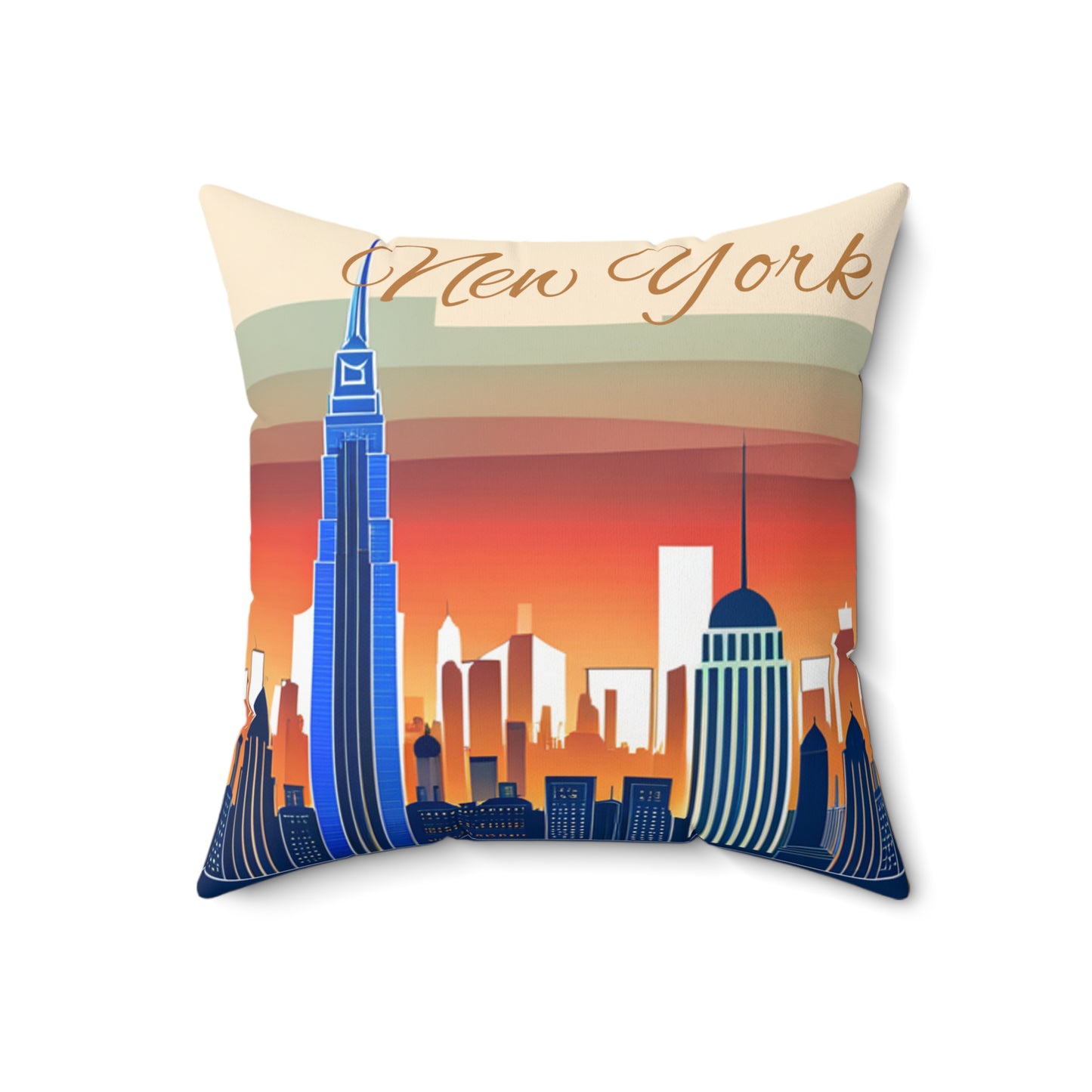 New York City Skyline Throw Pillow