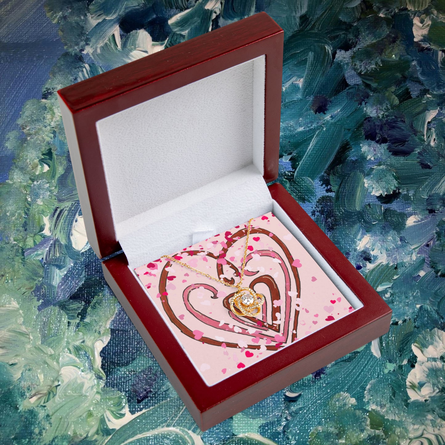 Hearts Intertwined - Love Knot Necklace