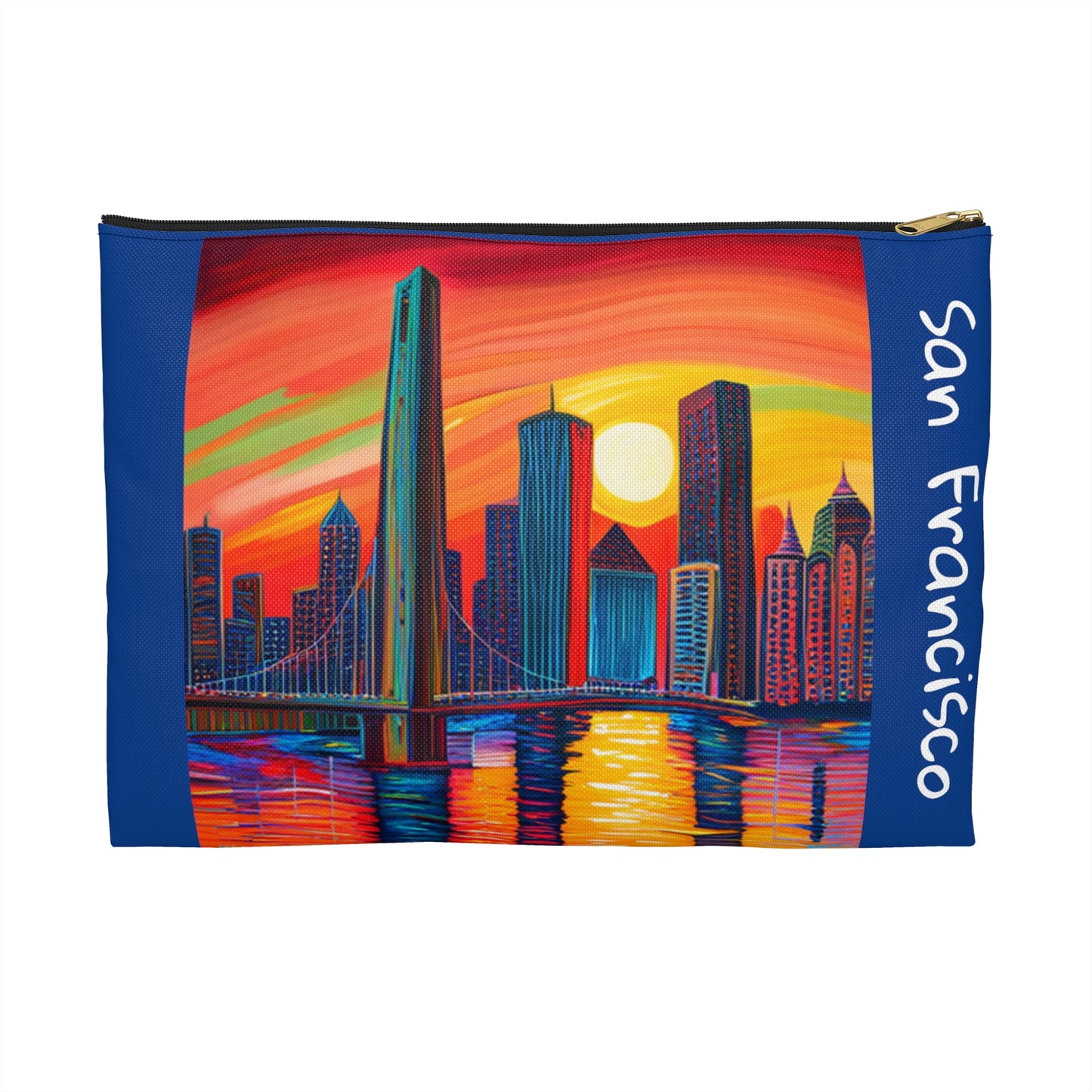 San Francisco Skyline Travel Pouch - Durable and Versatile Cosmetic Bag or Pencil Case