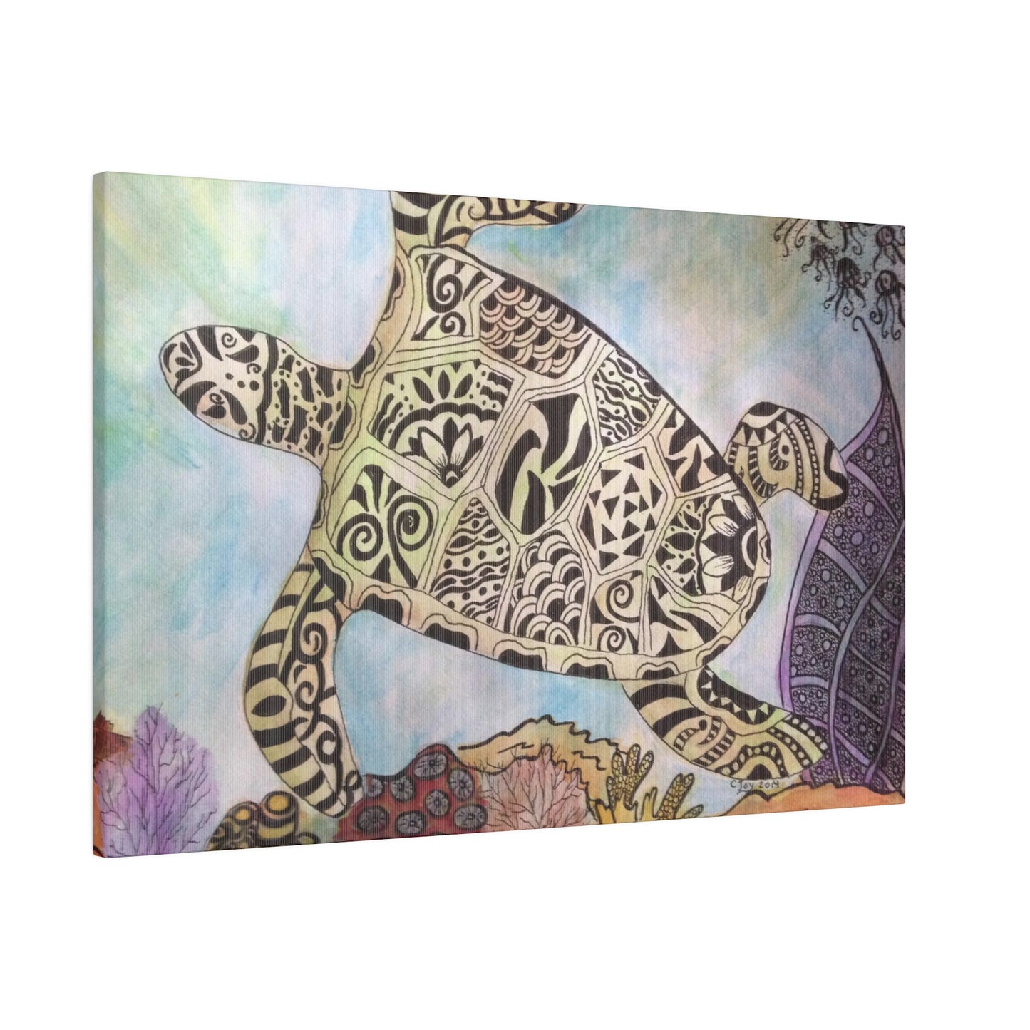 Zentangle Turtle Wall Art