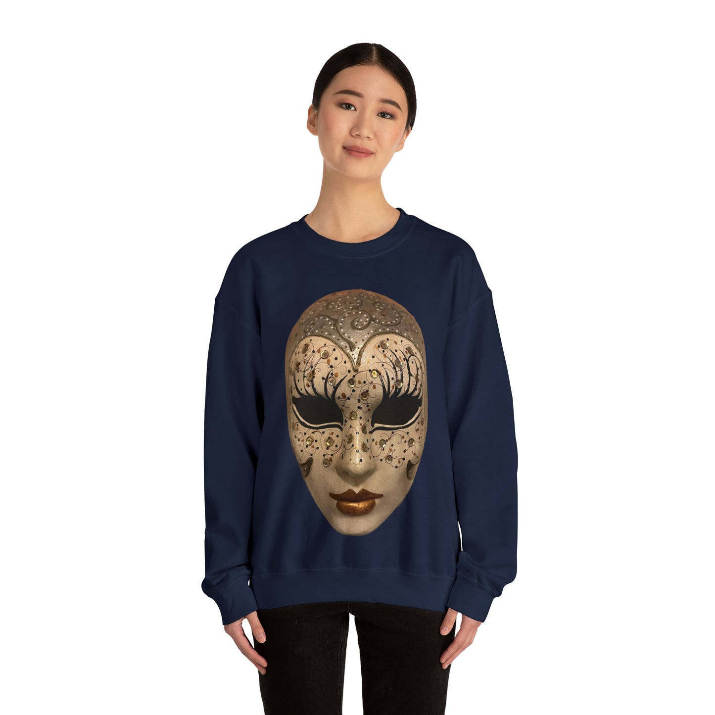 Mystery of Venice Mask Crewneck Sweatshirt
