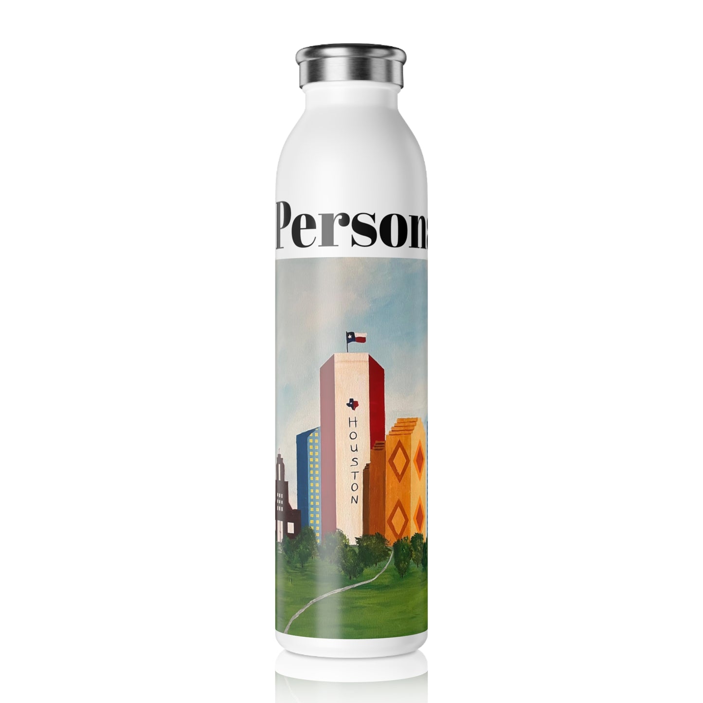 Houston Views Slim Water Bottle (20oz) | Houston Texas