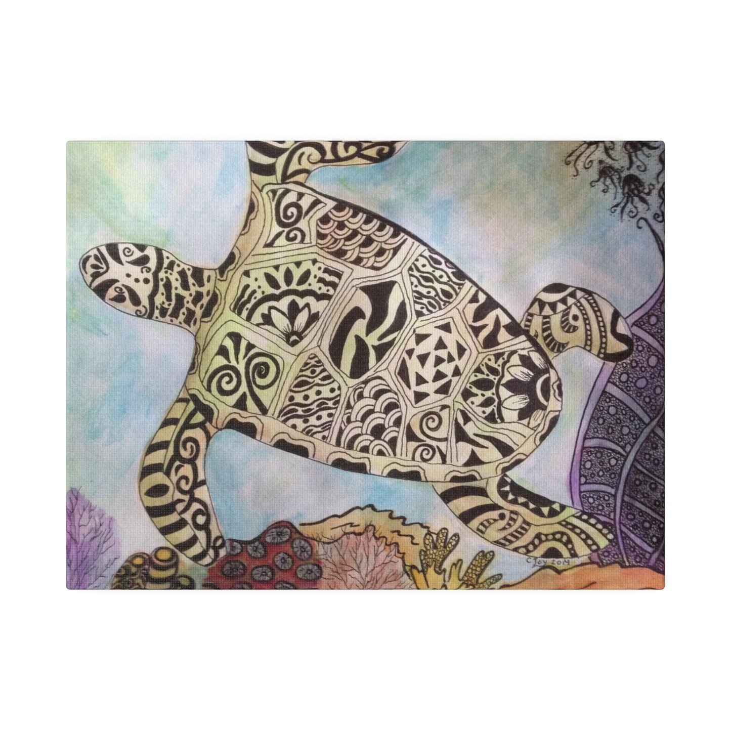 Zentangle Turtle Wall Art