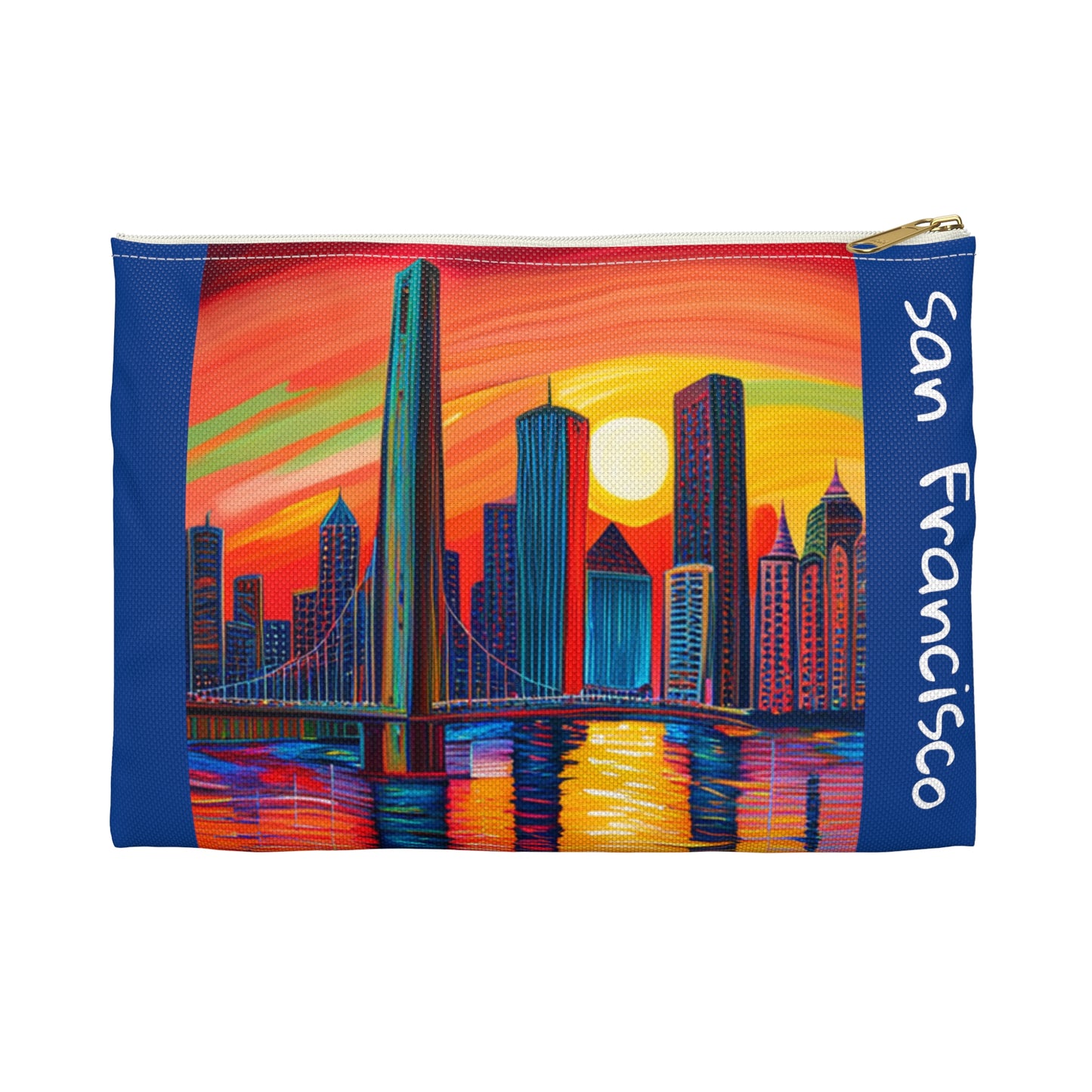 San Francisco Skyline Travel Pouch - Durable and Versatile Cosmetic Bag or Pencil Case