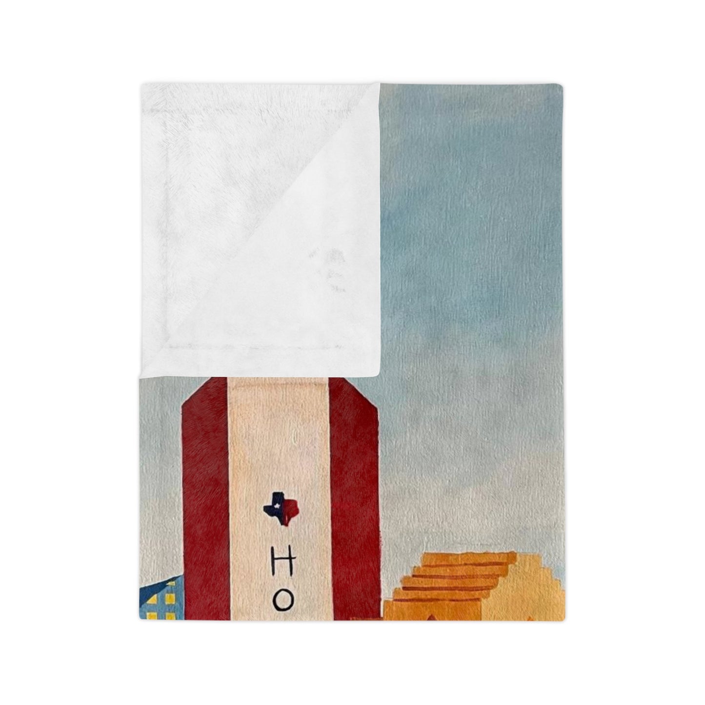 Houston Views Velveteen Minky Blanket | Houston Texas