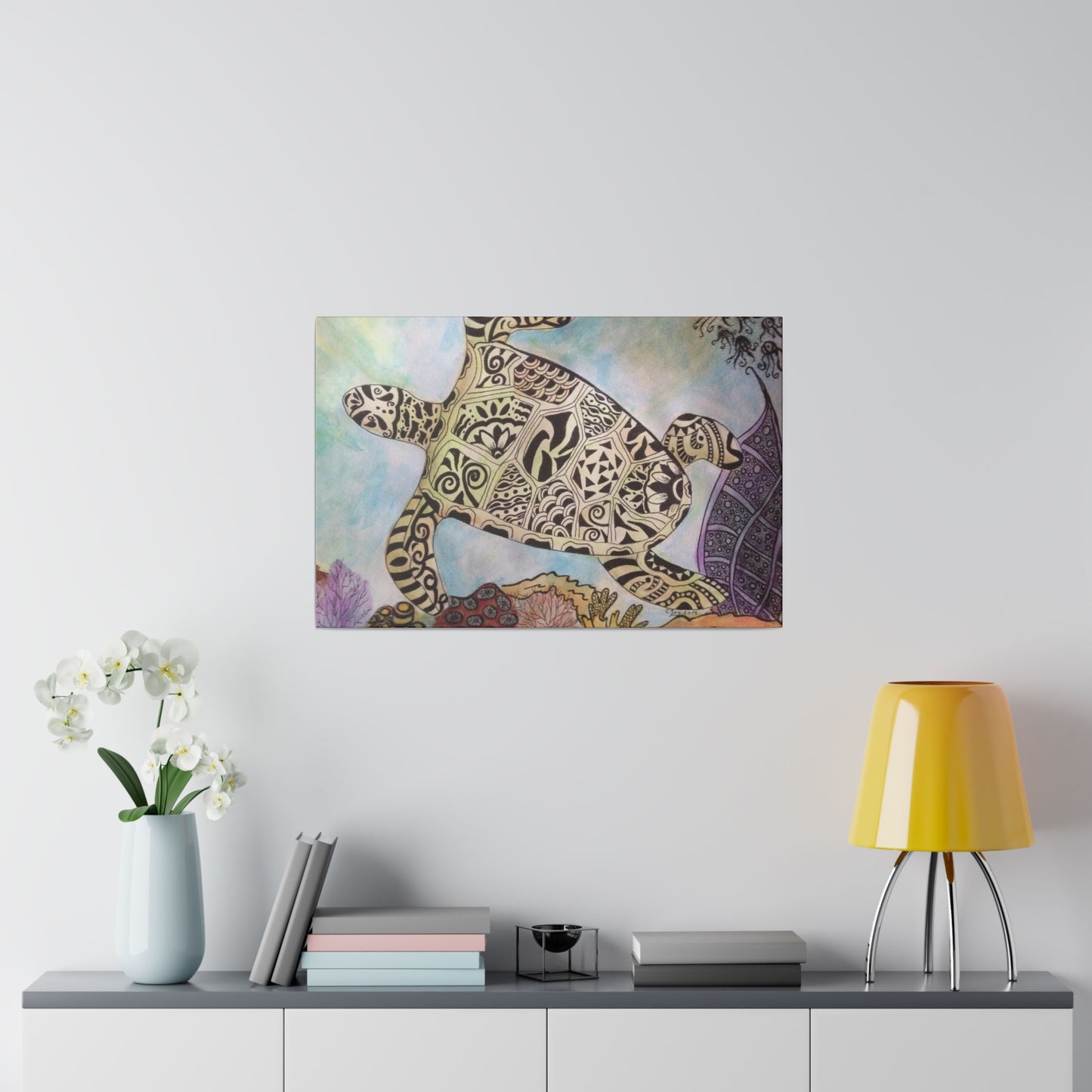 Zentangle Turtle Wall Art