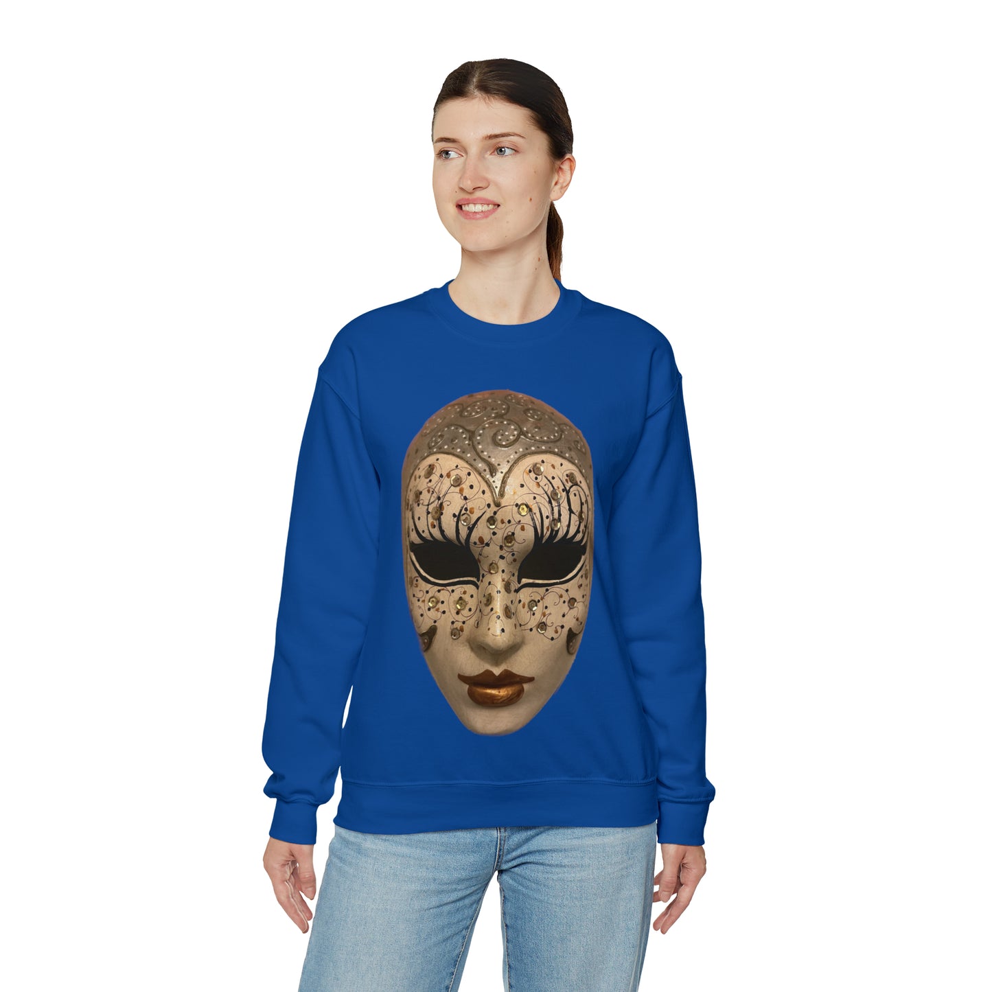 Mystery of Venice Mask Crewneck Sweatshirt
