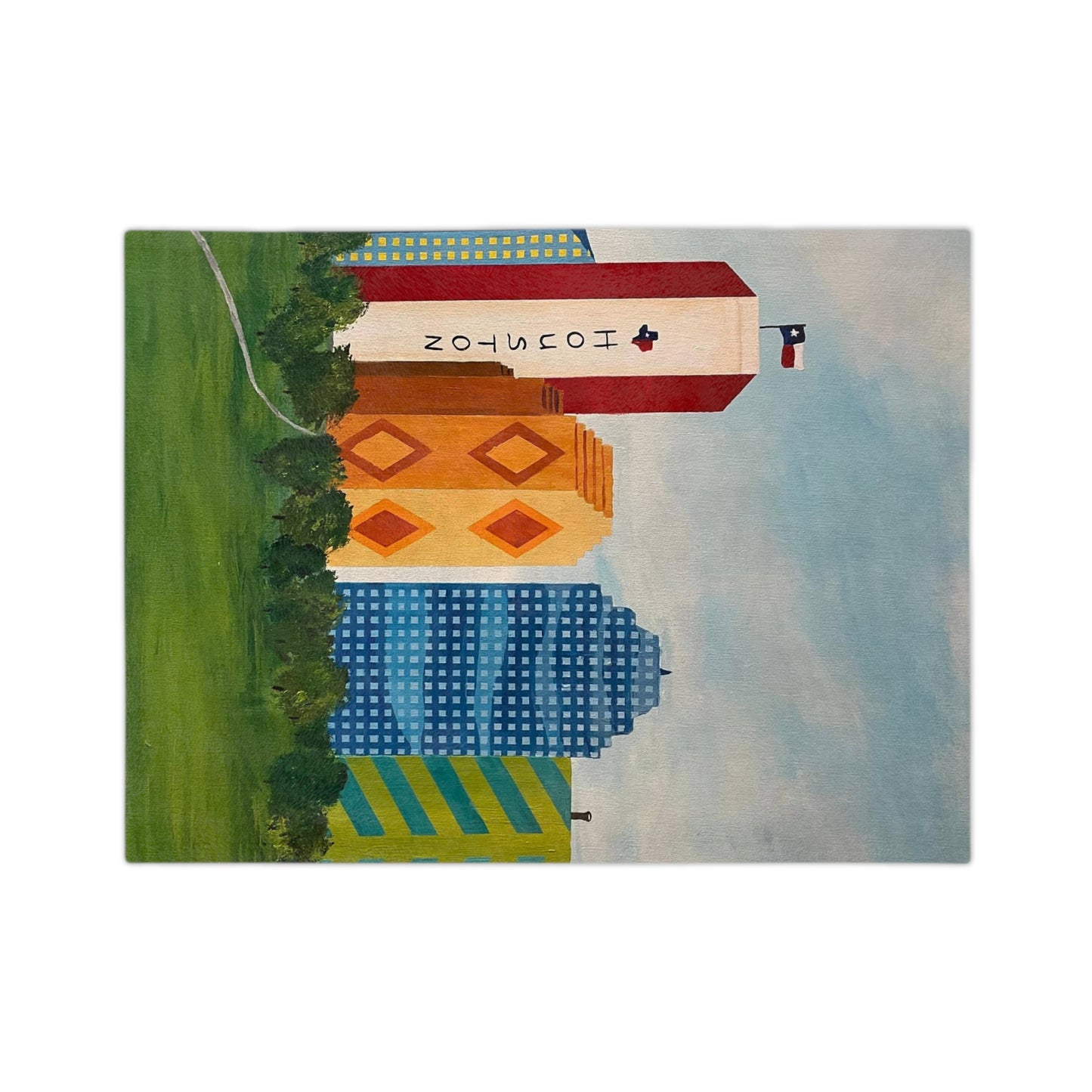 Houston Views Velveteen Minky Blanket | Houston Texas