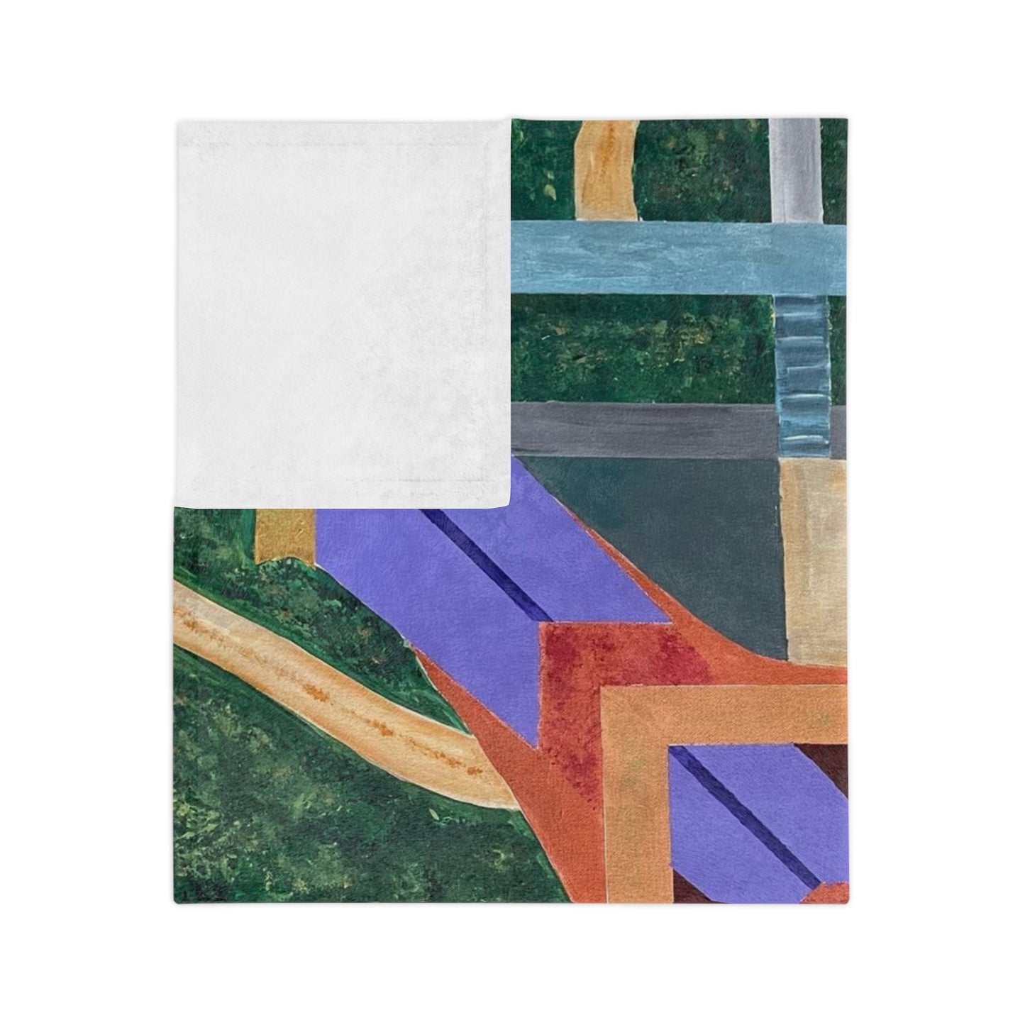 Paris Abstract Eiffel Tower Velveteen Minky Blanket