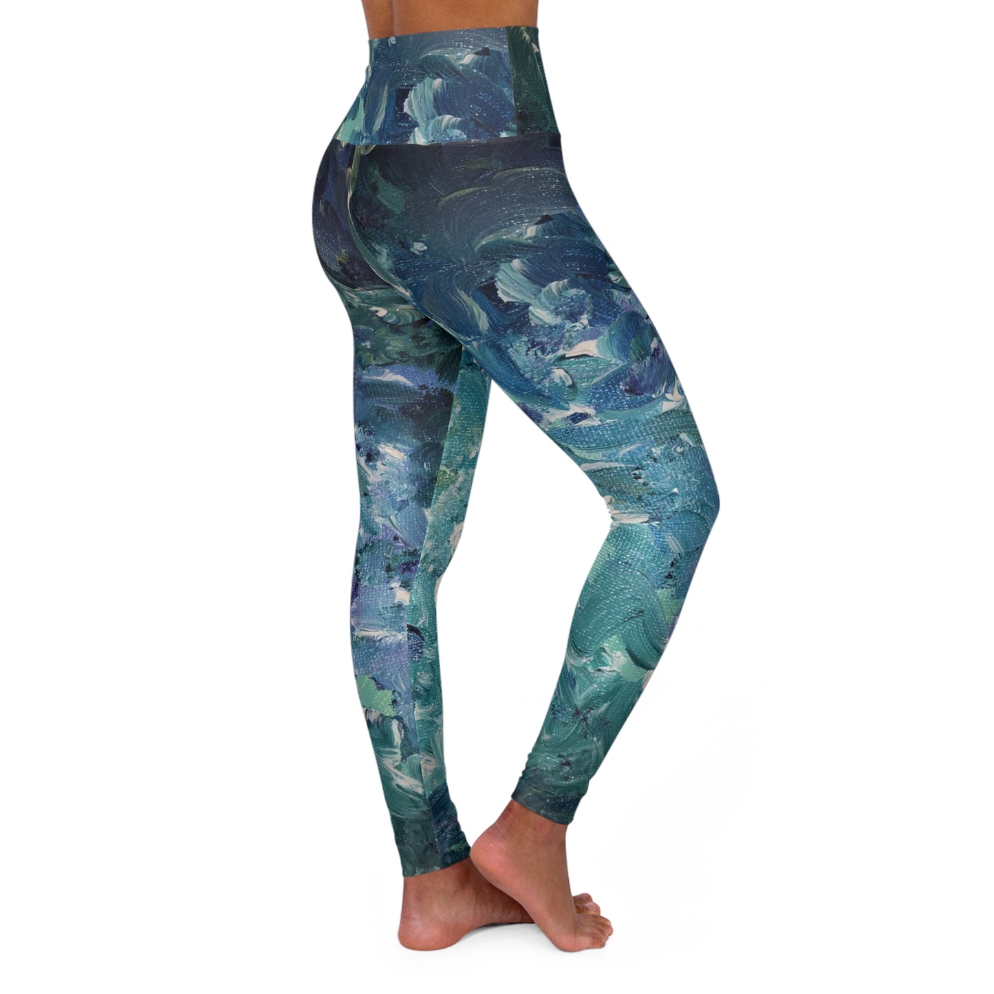 Cool Water High Waisted Yoga Leggings