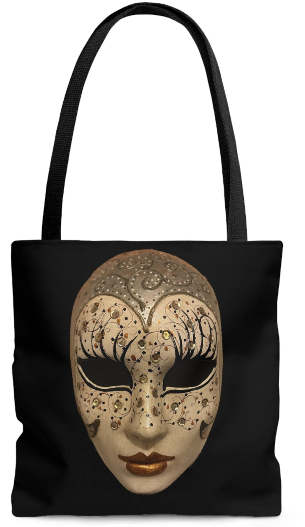 Venice Italy Mask Tote Bag (Black)