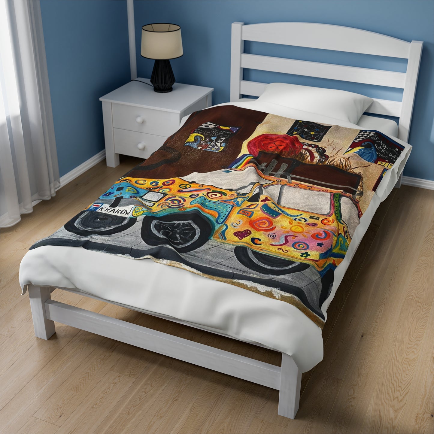 Krakow Poland Velveteen Plush Blanket