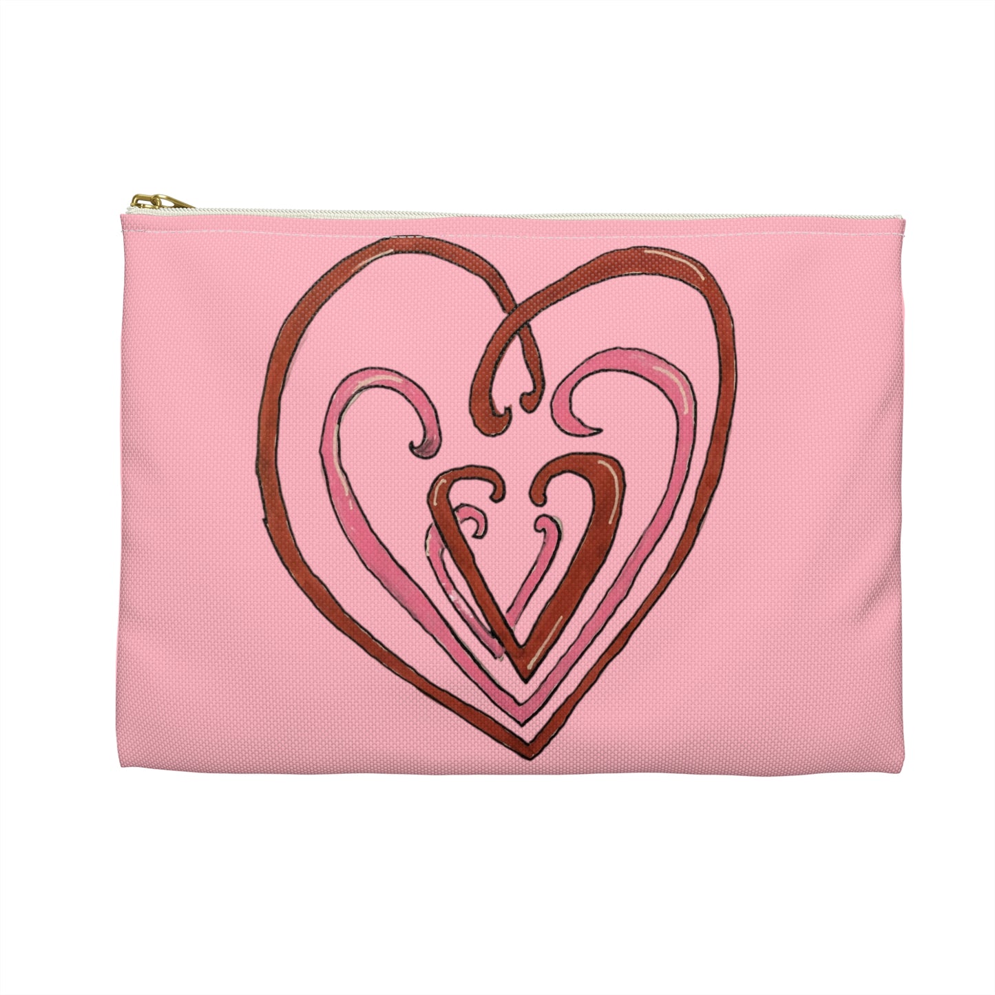 Hearts Intertwined Accessory Pouch - Pink