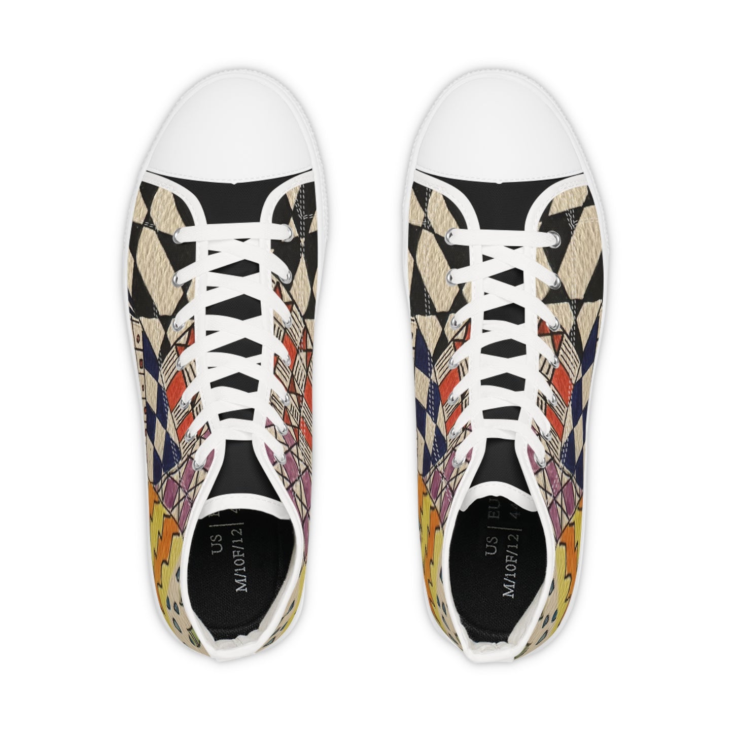 Zentangle Men's High Top Street Sneakers