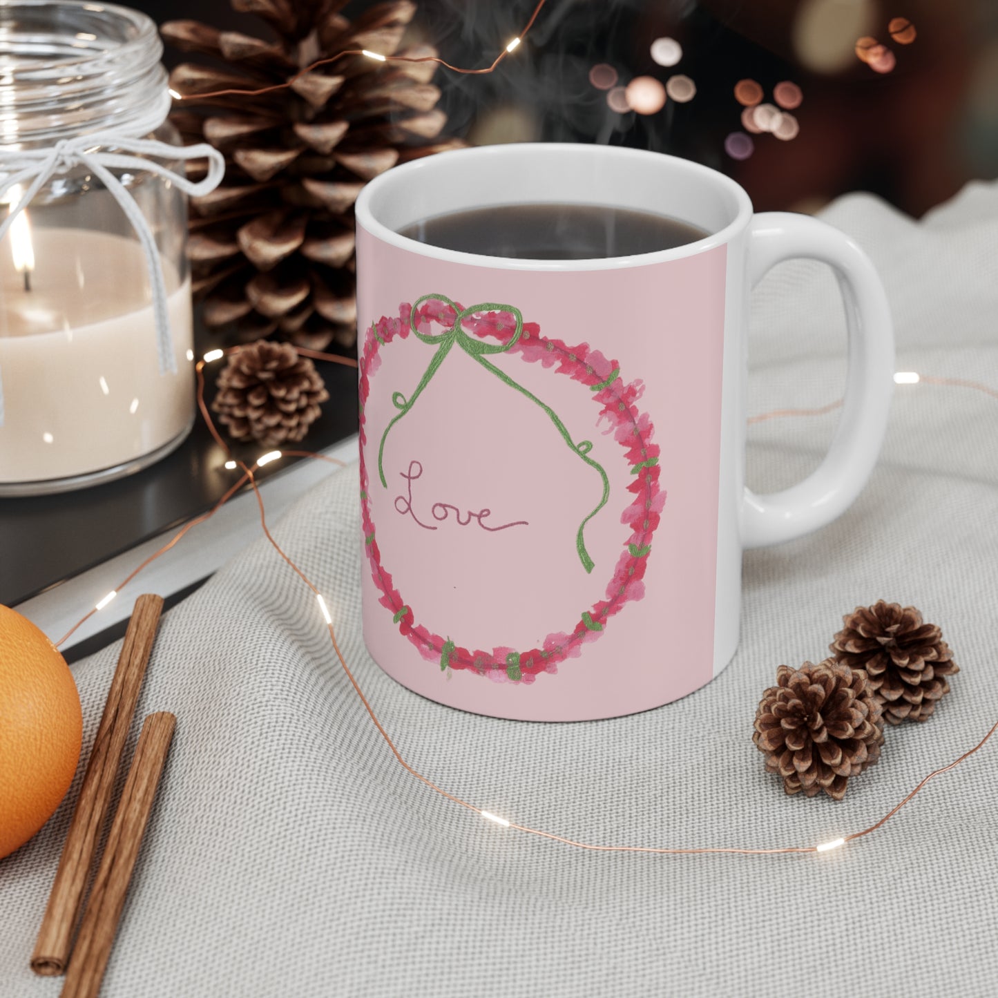 Love Wreath Ceramic Mug 11oz