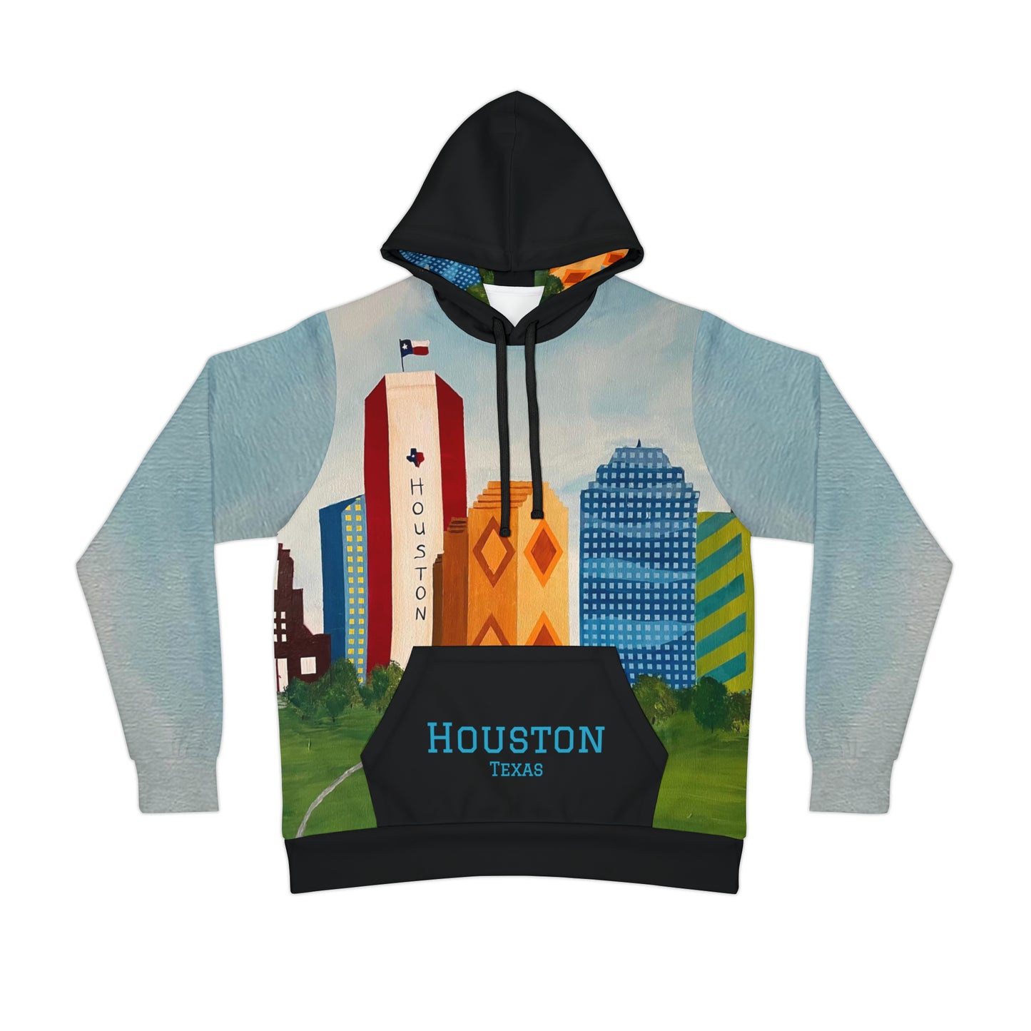 Houston Views Unisex Athletic Hoodie Sweatshirt | Houston Texas