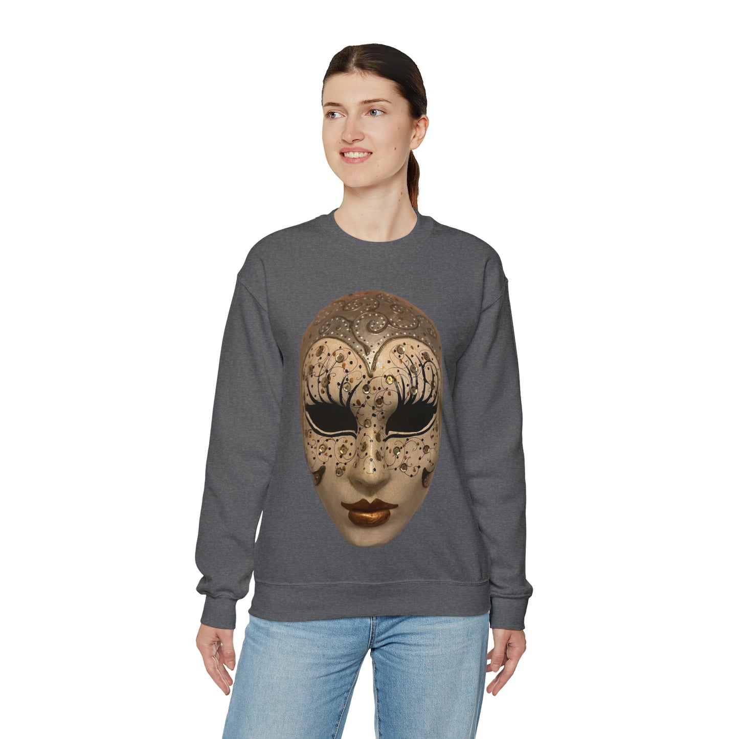 Mystery of Venice Mask Crewneck Sweatshirt