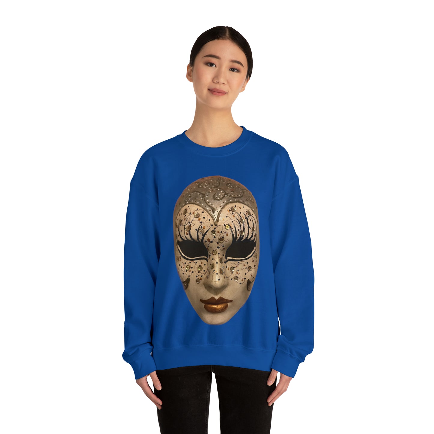 Mystery of Venice Mask Crewneck Sweatshirt