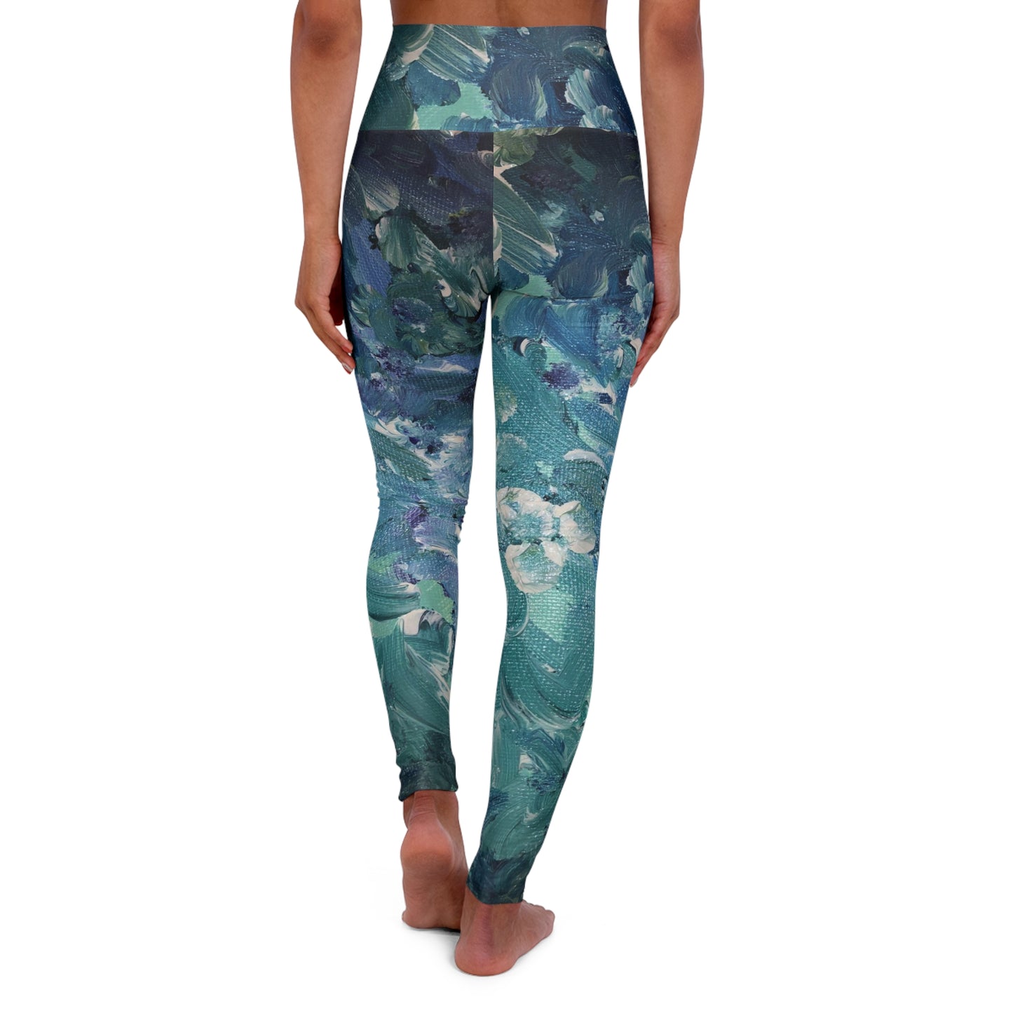 Cool Water High Waisted Yoga Leggings