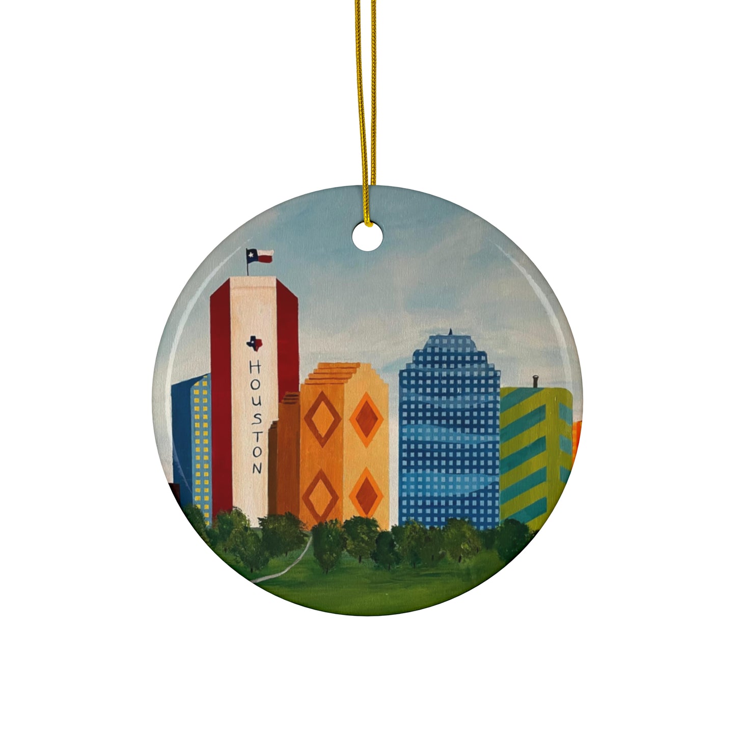Houston Views Ceramic Ornaments (3pcs, 5pcs, 10pcs) |Houston Texas