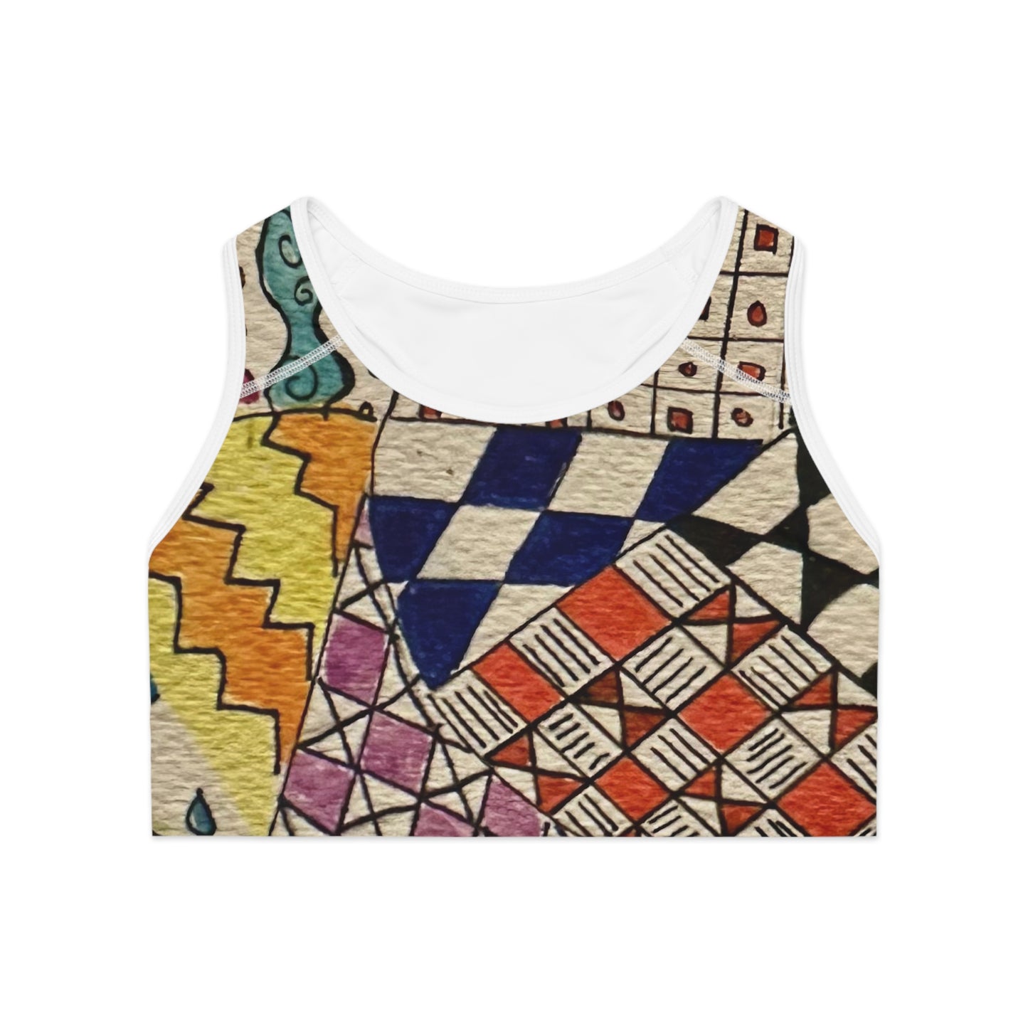 Zentangle Sports Bra | Yoga Top