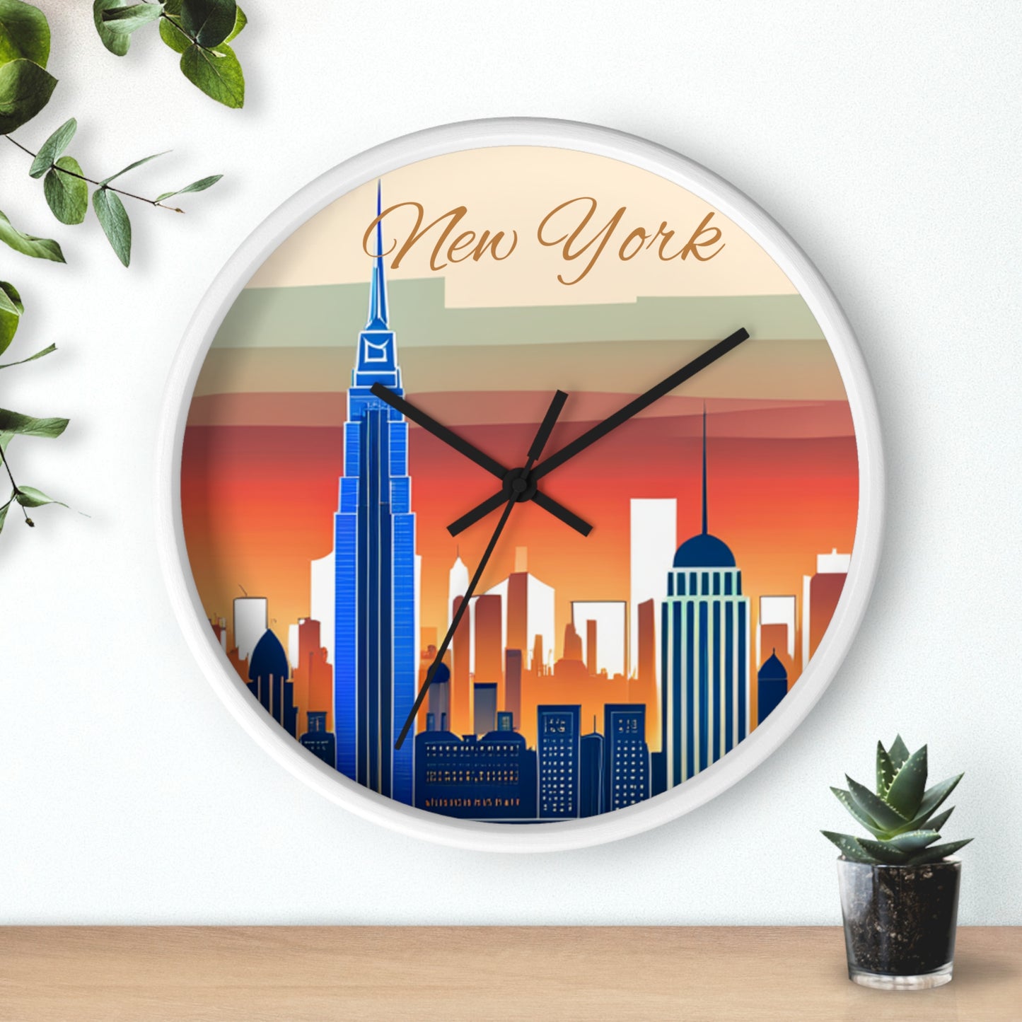 New York City Skyline Wall Clock