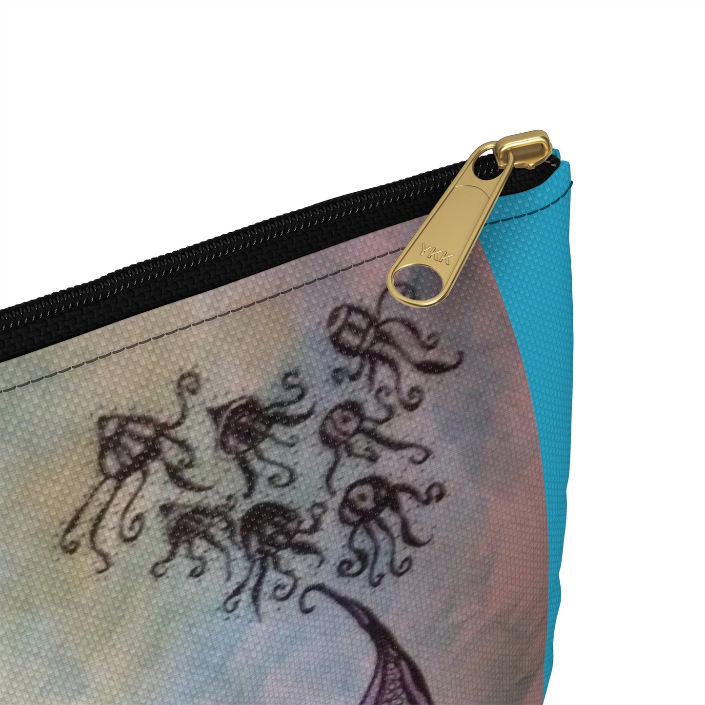 Zentangle Turtle Travel Pouch - Cosmetic Bag or Pencil Case
