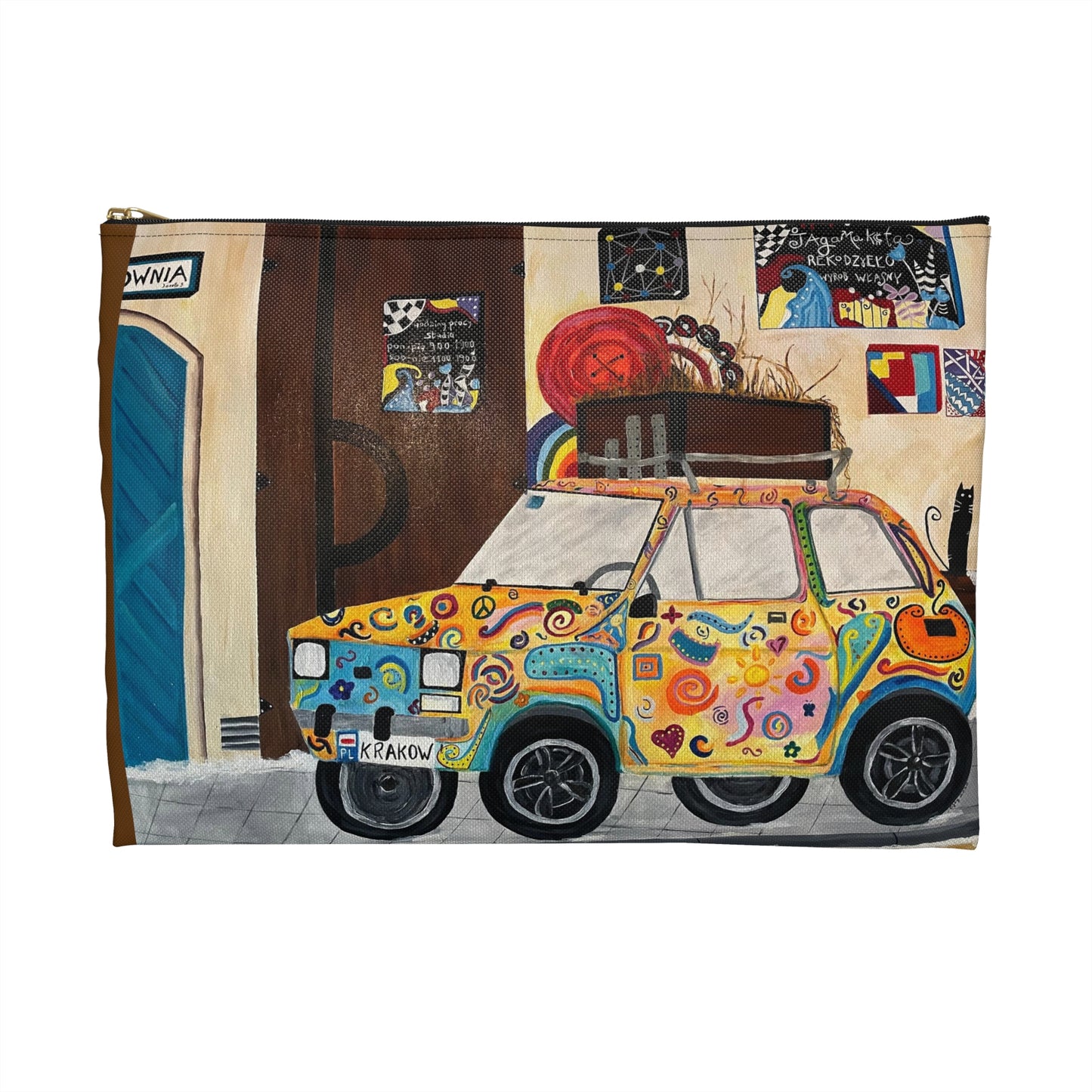 Krakow Poland Travel Pouch  - Durable and Versatile Cosmetic Bag or Pencil Case