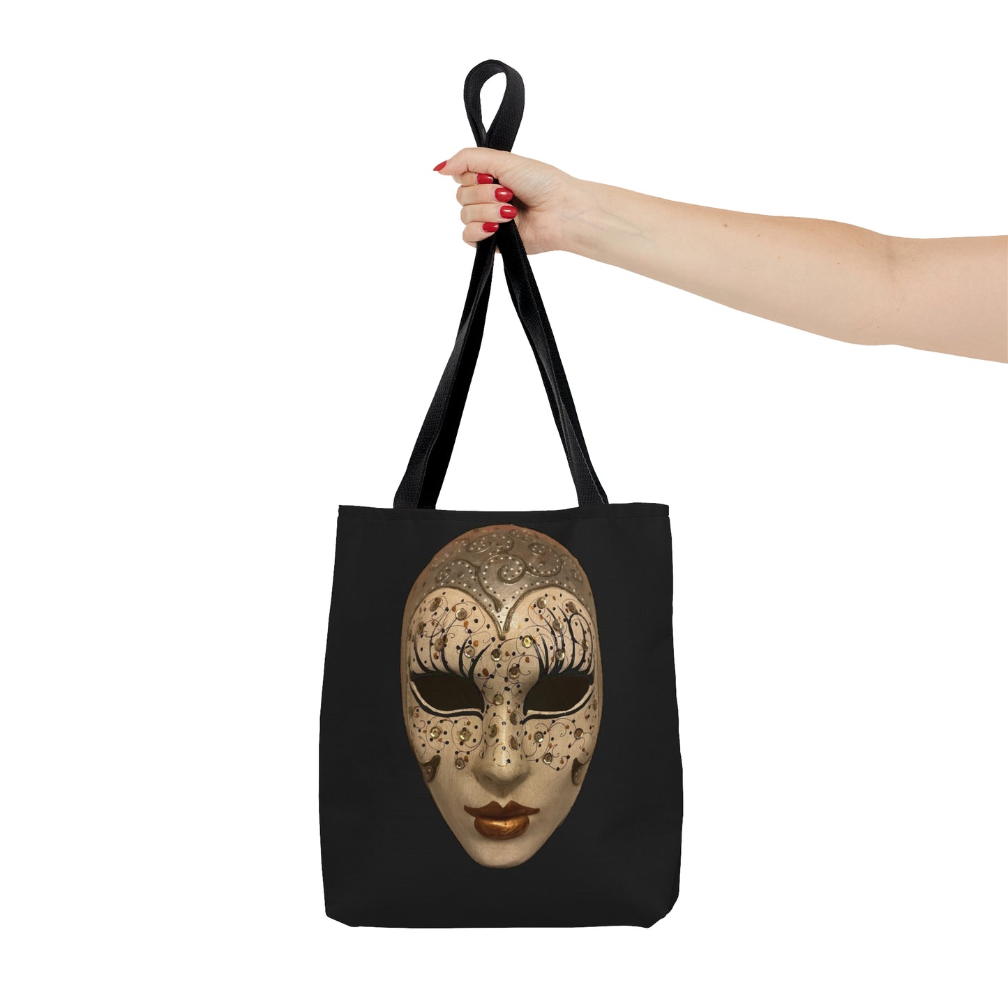 Venice Italy Mask Tote Bag (Black)