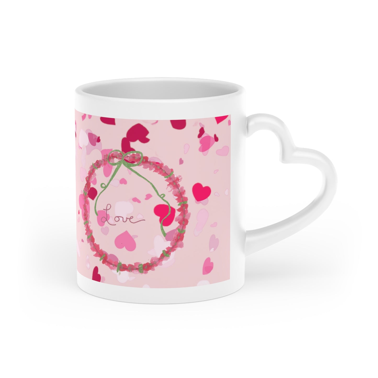 Love Wreath Heart-Shaped Mug