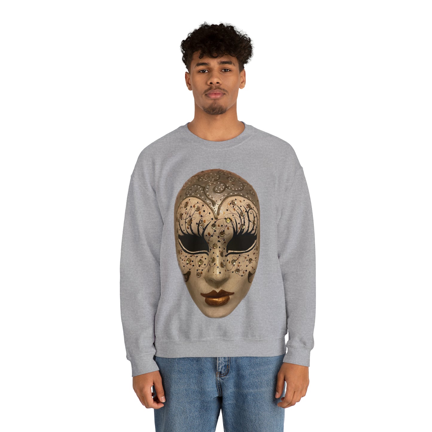 Mystery of Venice Mask Crewneck Sweatshirt