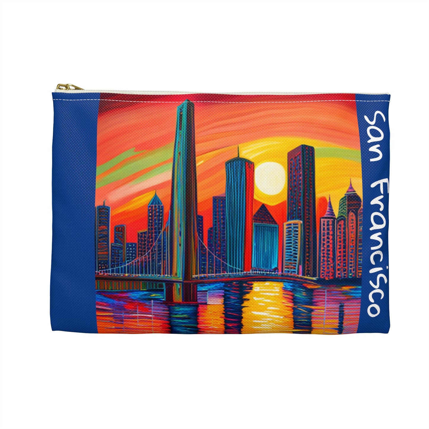 San Francisco Skyline Travel Pouch - Durable and Versatile Cosmetic Bag or Pencil Case