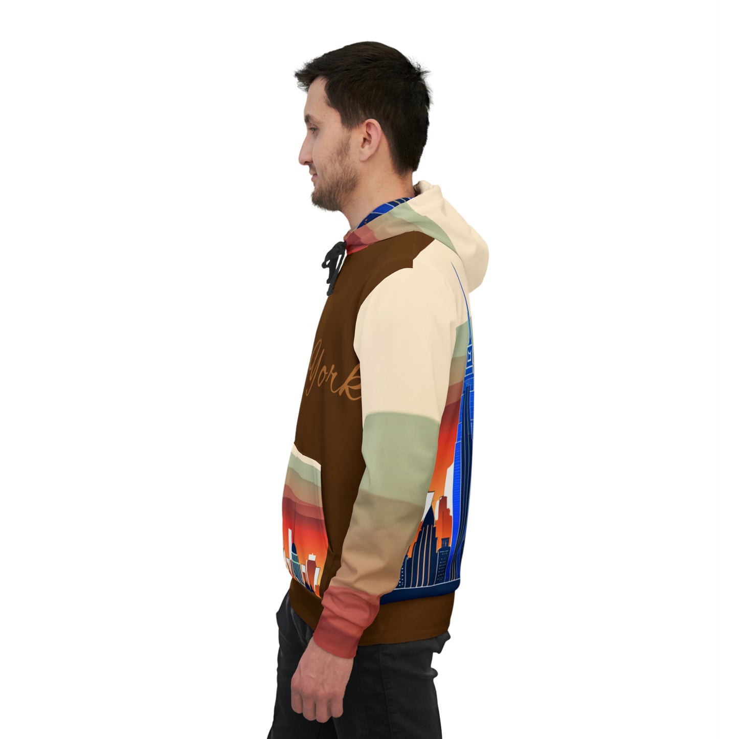 New York City Skyline Unisex Athletic Hoodie Sweatshirt