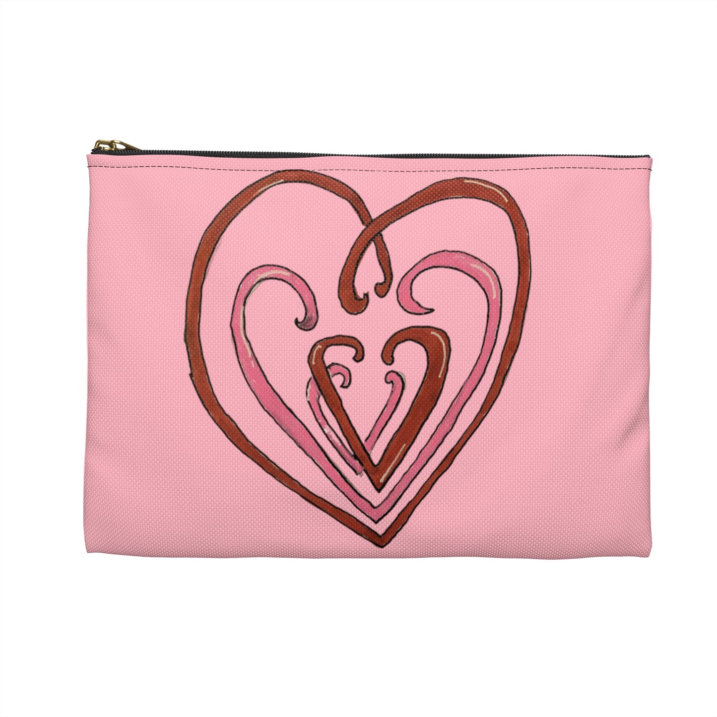 Hearts Intertwined Accessory Pouch - Pink