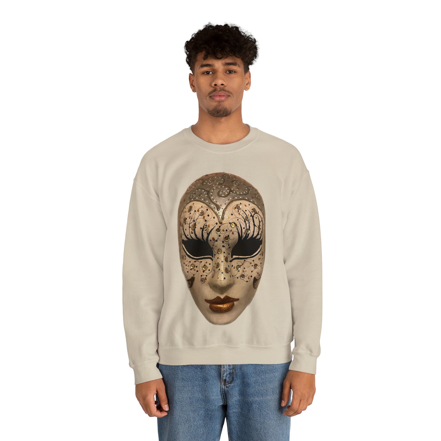Mystery of Venice Mask Crewneck Sweatshirt