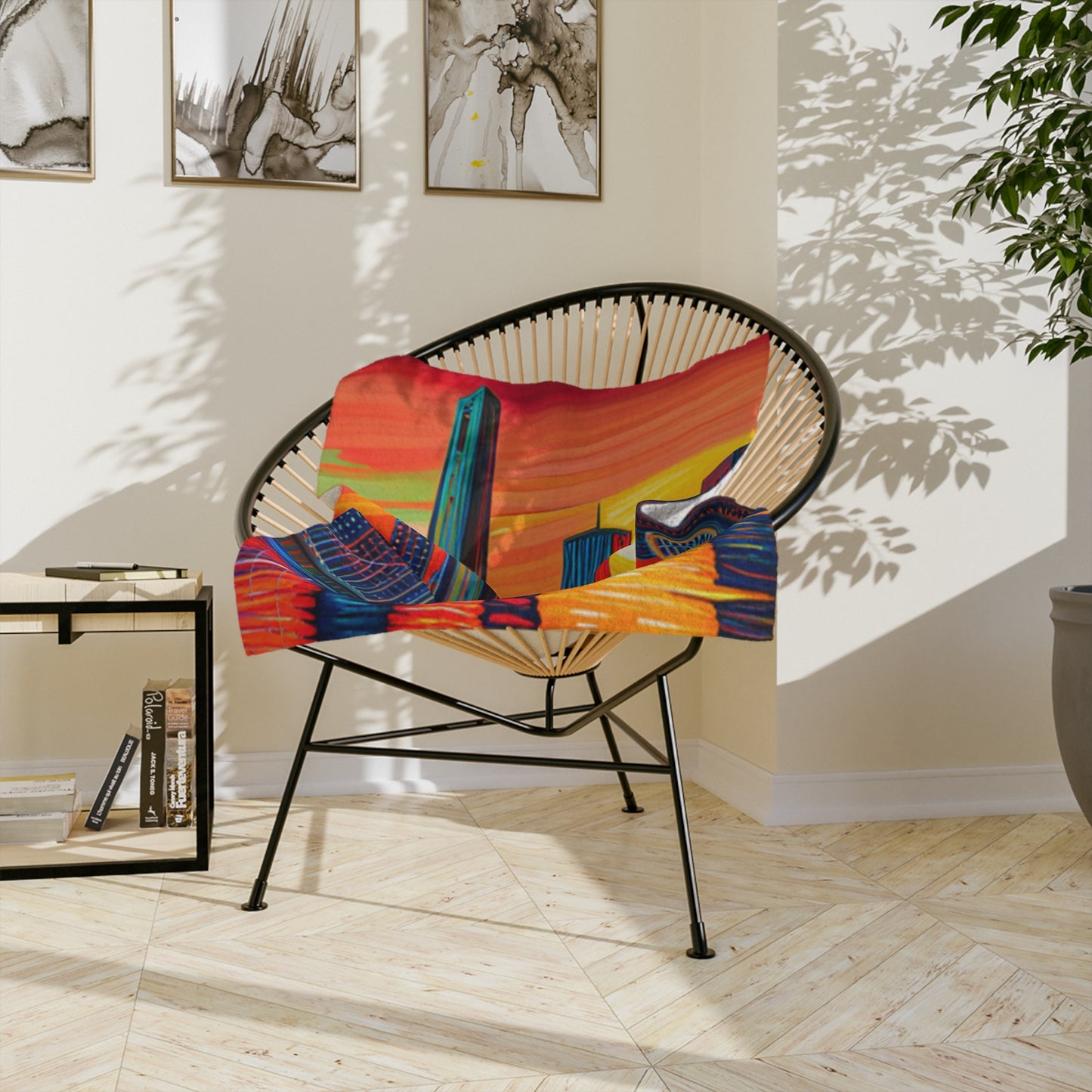 San Francisco Skyline Velveteen Minky Blanket