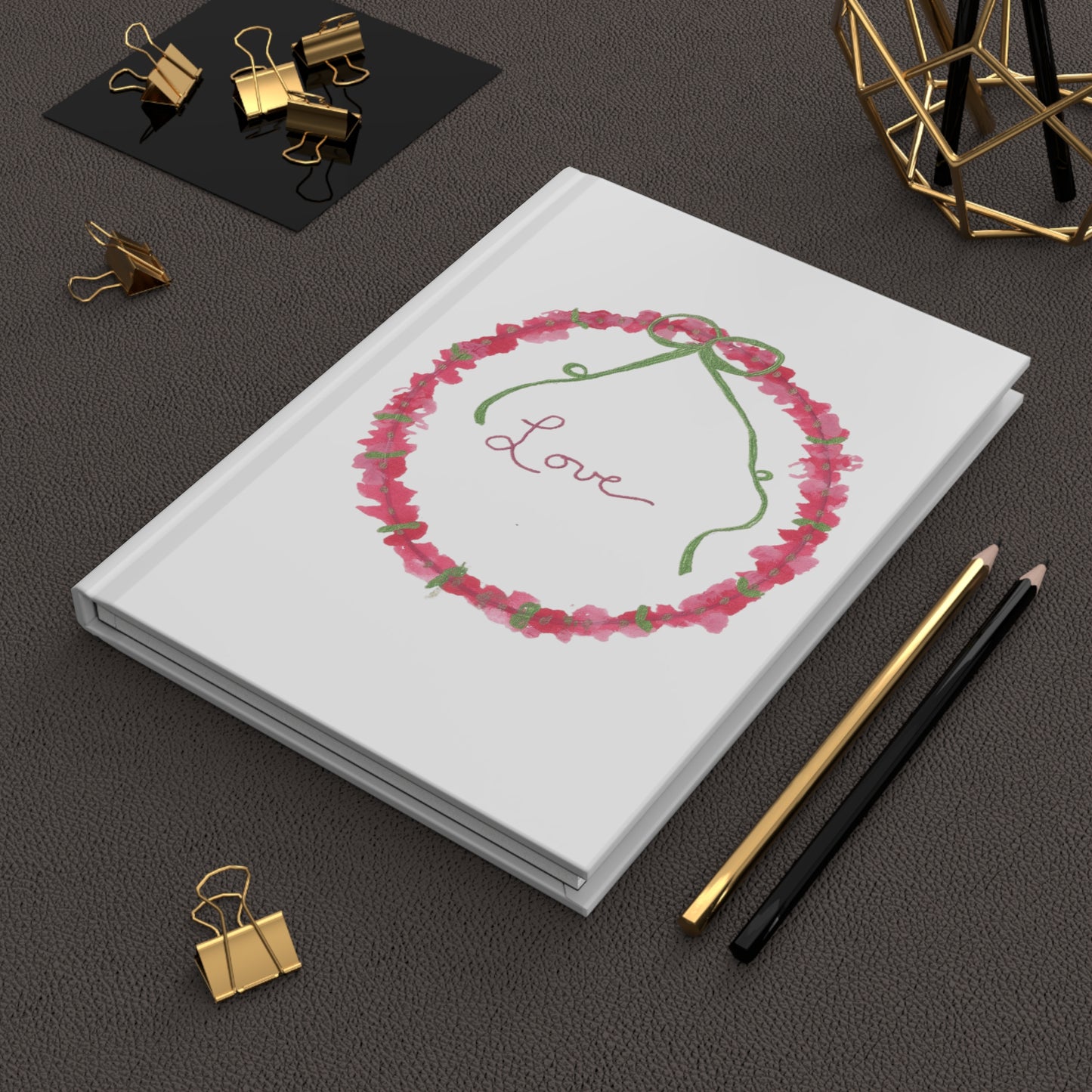 Love Wreath Hardcover Journal Matte (White)