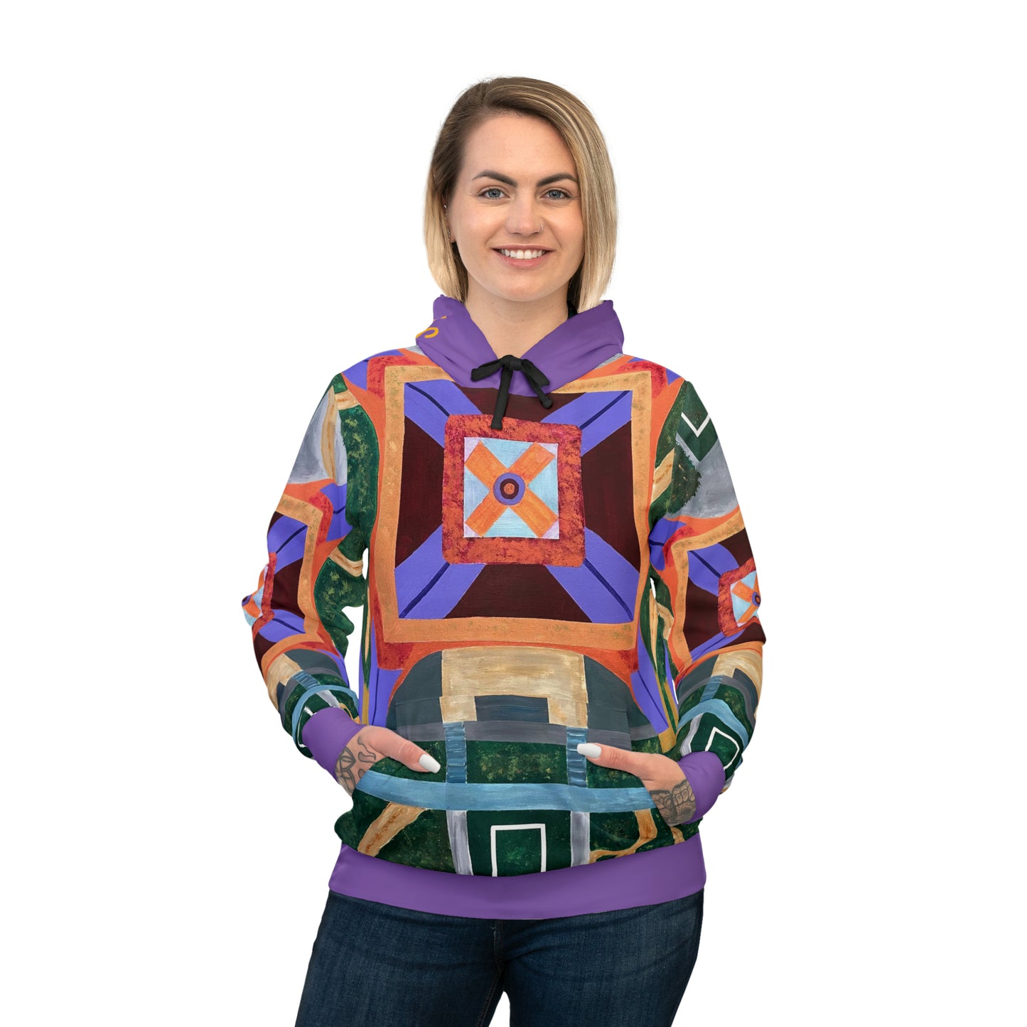 Paris Abstract Eiffel Tower Unisex Athletic Hoodie Sweatshirt