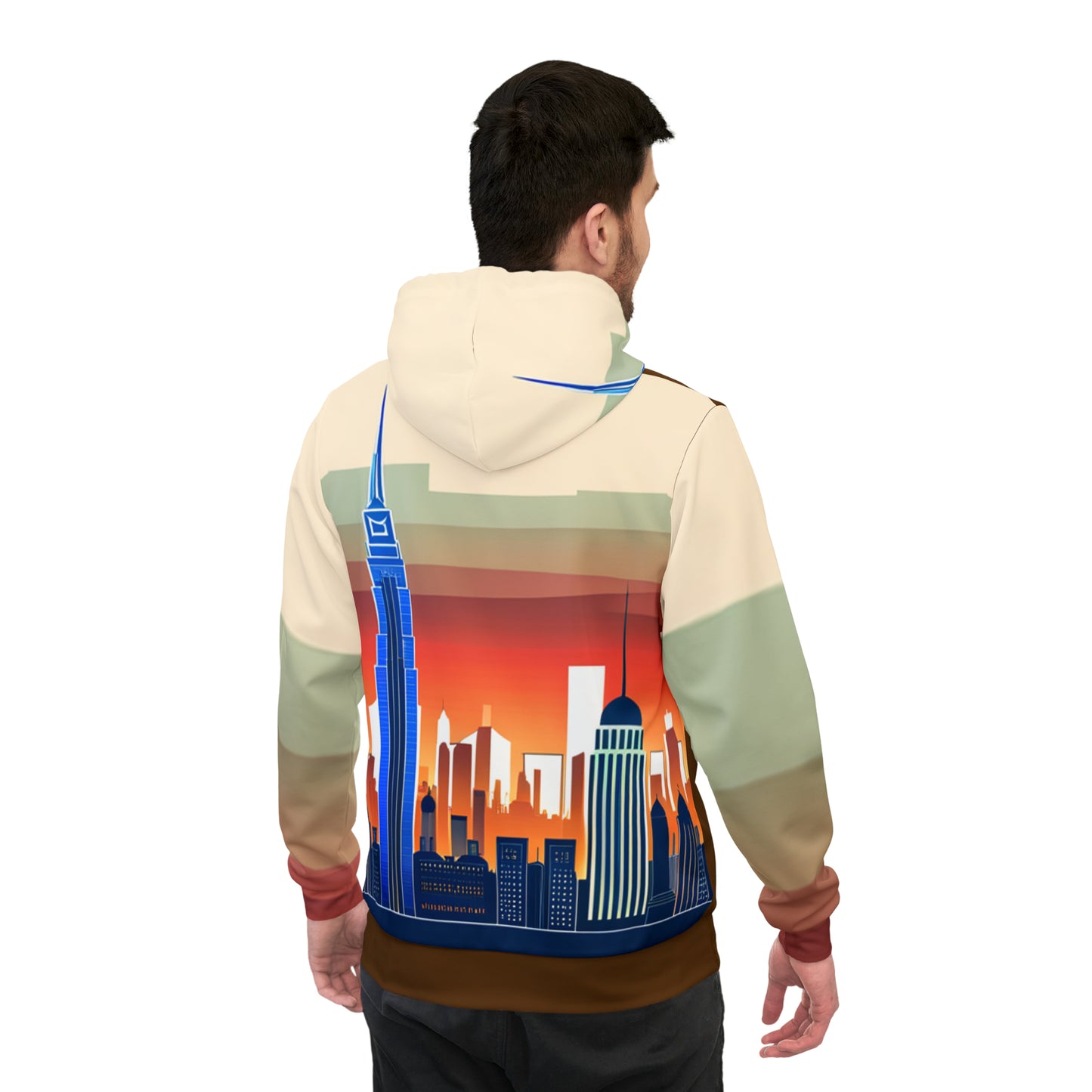 New York City Skyline Unisex Athletic Hoodie Sweatshirt