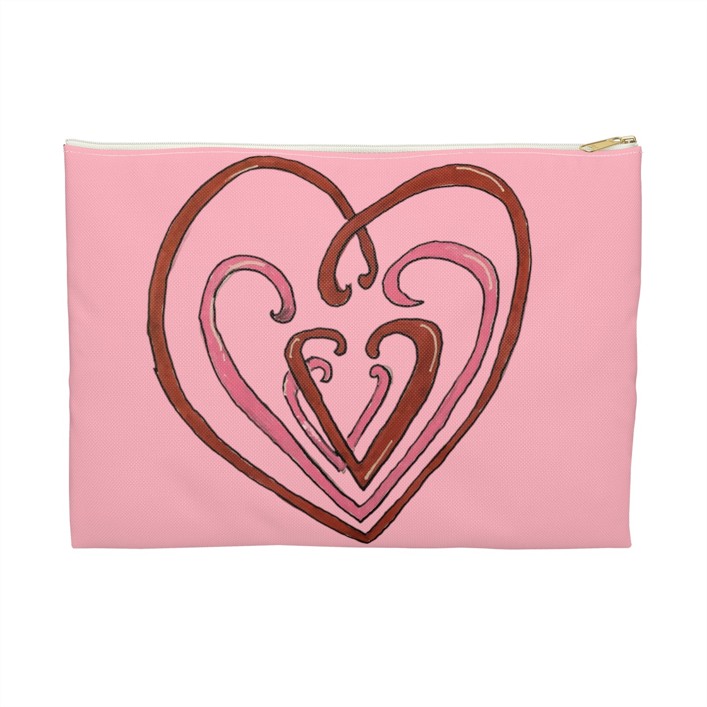 Hearts Intertwined Accessory Pouch - Pink
