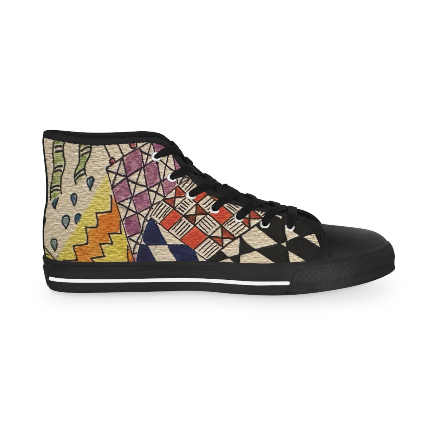 Zentangle Men's High Top Street Sneakers