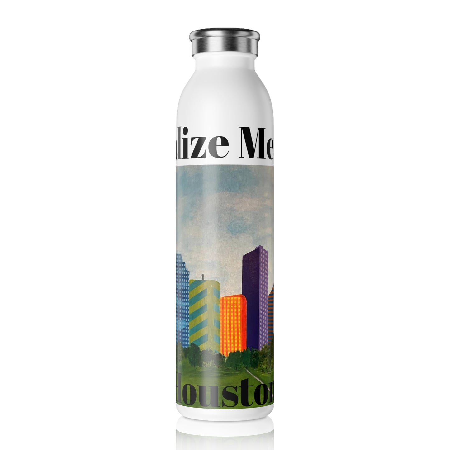 Houston Views Slim Water Bottle (20oz) | Houston Texas