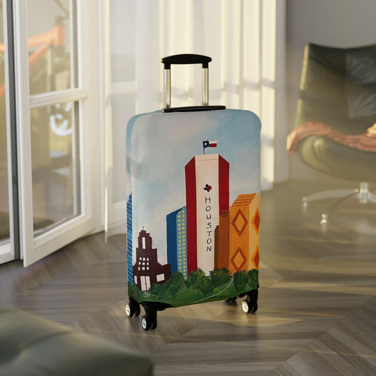 Houston Views Luggage Cover |Houston Texas