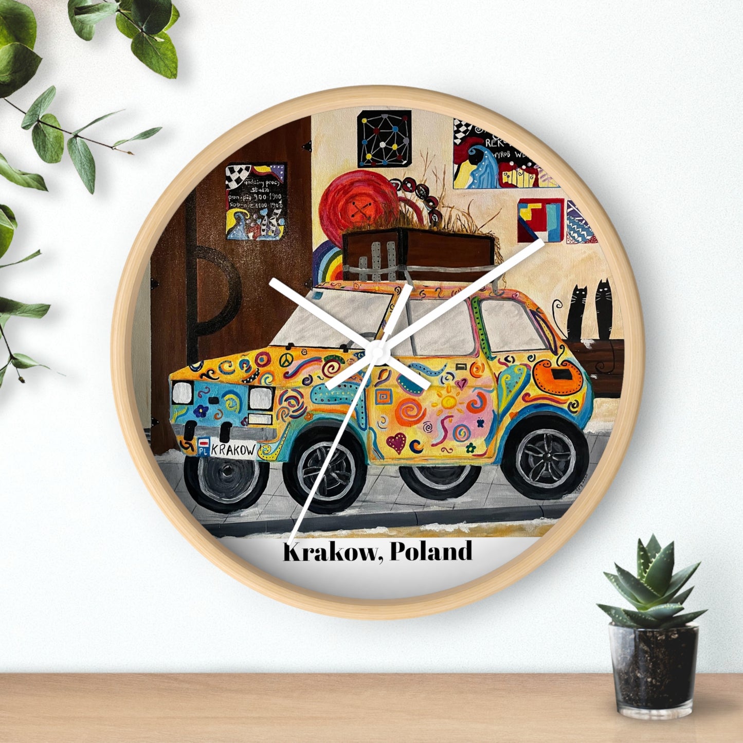 Krakow Poland Wall Clock