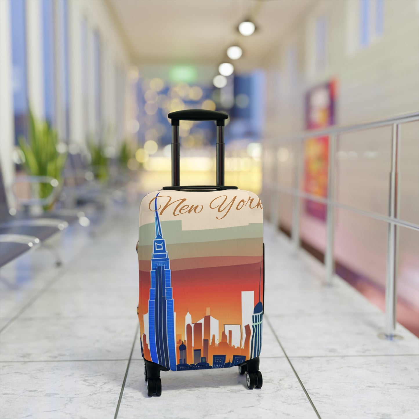 New York City Skyline Luggage Cover