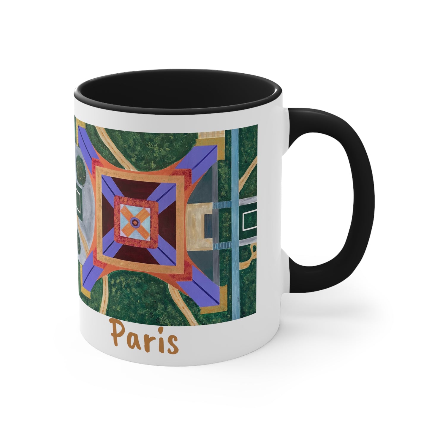 Paris Abstract Eiffel Tower Coffee Mug (Double Sided)