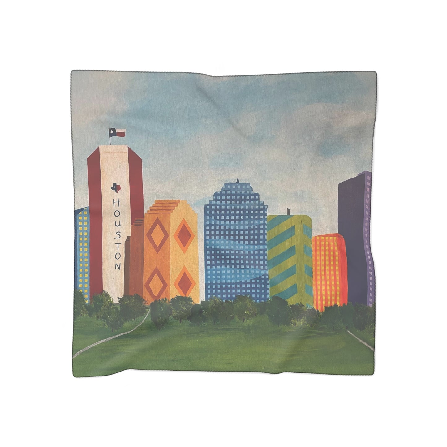 Houston Views Poly Scarf | Houston Texas